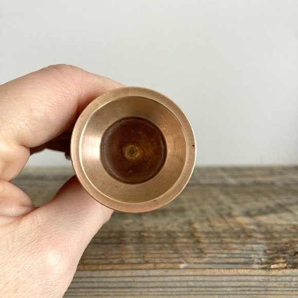 Brass delicate angel candlesticks set of 2 - Picture 6 of 11